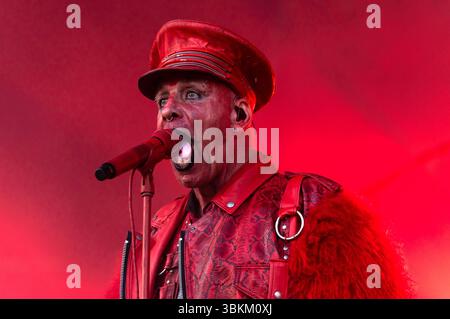 Till Lindemann live beim Metal Air 2025 Festival in der Almased Arena auf dem Albrecht-Thear-Gelände. Uelzen, 21.06.2025 Banque D'Images