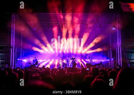 Copenhague, Danemark. 20 juin 2025. Le groupe de deathcore danois Cabal donne un concert live lors du festival danois de heavy metal Copenhagen 2025 à Copenhague. Banque D'Images