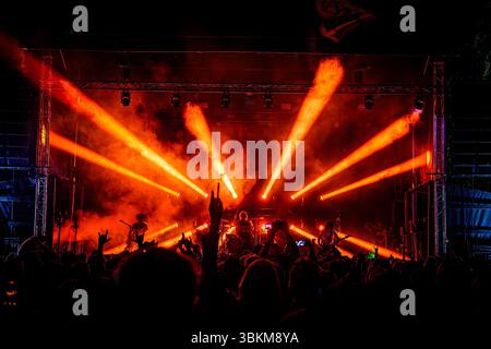 Copenhague, Danemark. 20 juin 2025. Le groupe de deathcore danois Cabal donne un concert live lors du festival danois de heavy metal Copenhagen 2025 à Copenhague. Banque D'Images