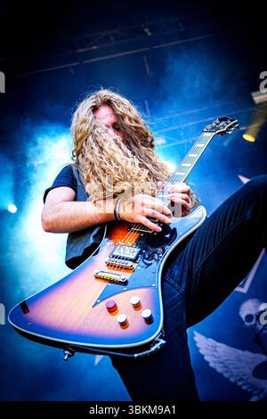 Copenhague, Danemark. 20 juin 2025. Le groupe suédois de thrash metal Sarcator donne un concert lors du festival danois de heavy metal Copenhague 2025 à Copenhague. Banque D'Images