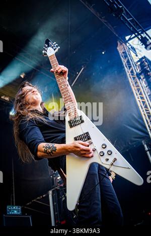 Copenhague, Danemark. 20 juin 2025. Le groupe suédois de thrash metal Sarcator donne un concert lors du festival danois de heavy metal Copenhague 2025 à Copenhague. Banque D'Images