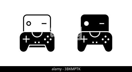 Jeu d'icônes de contrôleur de console de jeu moderne pour les jeux vidéo, le divertissement et le jeu numérique. Idéal pour l'esport, les loisirs et les thèmes technologiques. Illustration de Vecteur
