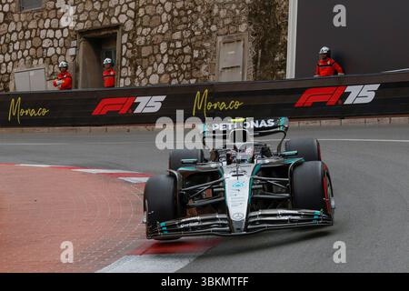 Monaco, 23 mai 2025. Formule 1 Tag Heuer Grand Prix de Monaco 2025. Photo : #12 Kimi Antonelli (ITA) de l'écurie Mercedes-AMG PETRONAS Formula One Team en Mercedes W16 © Piotr Zajac/Alamy Live News Banque D'Images