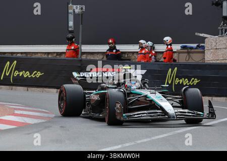 Monaco, 23 mai 2025. Formule 1 Tag Heuer Grand Prix de Monaco 2025. Photo : #12 Kimi Antonelli (ITA) de l'écurie Mercedes-AMG PETRONAS Formula One Team en Mercedes W16 © Piotr Zajac/Alamy Live News Banque D'Images