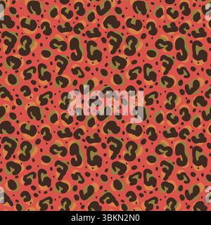Motif sans couture imprimé animal pour la mode. Texture de cuir animal de peau dessinée à la main. Illustration de Vecteur