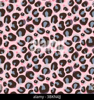 Motif sans couture imprimé animal pour la mode. Texture de cuir animal de peau dessinée à la main. Illustration de Vecteur