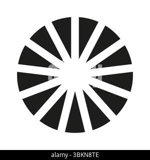 Division de cercle sur un motif de 12 parties égales. Diagrammes divisés en rond de roue avec icône de douze segments. Elément de conception infographique. Modèle vierge de coaching Illustration de Vecteur