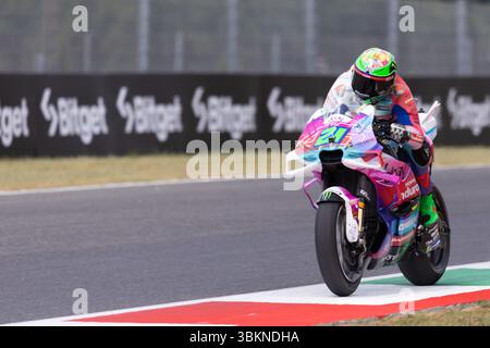 Mugello, Italie. 22 juin 2025. 21 Franco Morbidelli (Ita) Pertamina Enduro VR46 Racing Team, Ducati lors du Grand Prix d'Italie le 22 juin 2025 au circuit de Mugello, Italie lors du Gran Premio d'Italia Brembo - course, Championnat du monde de MotoGP à Mugello, Italie, 22 juin 2025 crédit : Agence photo indépendante/Alamy Live News Banque D'Images