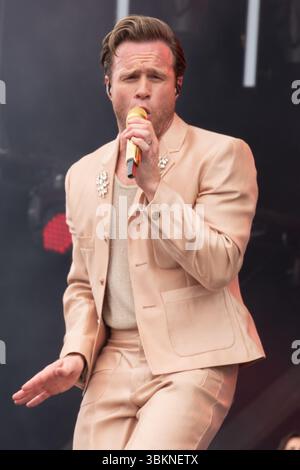 Newport, île de Wight, Royaume-Uni. 22 juin 2025. Olly murs se produit en direct sur la scène principale du Festival de l'île de Wight, Seaclose Park, Newport, île de Wight le dimanche 22 juin 2025, photo d'Emma Terracciano crédit : Emma Terracciano/Alamy Live News Banque D'Images