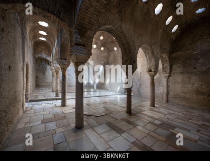 El Bañuelo, le plus ancien bain arabe de Grenade, Andalousie, Espagne Banque D'Images