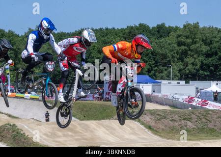PAPENDAL, PAYS-BAS - 21 JUIN : 500 Jason Noordam les pays-Bas lors de la Coupe du monde UCI BMX Racing 2025 au BMX Olympic Center le 21 juin 2025 à Papendal, pays-Bas. (Photo de Edwin Blaauwbroek/Orange Pictures) Banque D'Images