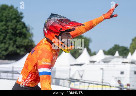 PAPENDAL, PAYS-BAS - 21 JUIN : 500 Jason Noordam les pays-Bas lors de la Coupe du monde UCI BMX Racing 2025 au BMX Olympic Center le 21 juin 2025 à Papendal, pays-Bas. (Photo de Edwin Blaauwbroek/Orange Pictures) Banque D'Images