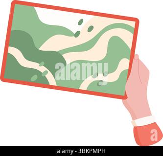 Carte numérique de la tablette portable Illustration de Vecteur