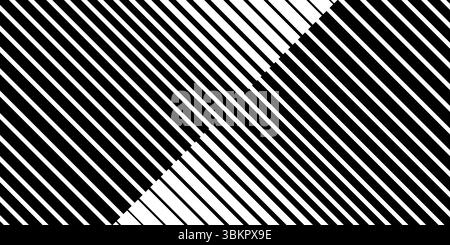 Motif de rayures obliques droites. Fond avec des lignes parallèles noires et blanches disposées en diagonale. Fond d'écran avec effet demi-ton. Imprimé géométrique abstrait. Illustration graphique vectorielle. Illustration de Vecteur