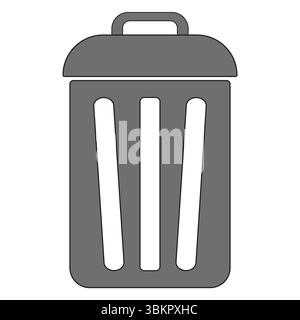 Icône de la corbeille. Symbole poubelle. Illustration de la poubelle. Image vectorielle. Illustration de Vecteur