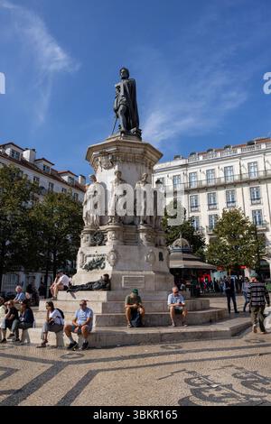Monumento a Camões (Monument de Camões) à Praça Luís de Camões (place Camões), Lisbonne, Portugal Banque D'Images
