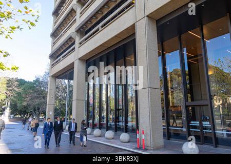 Bâtiment des tribunaux de droit suprême à Queens Square, Macquarie Street, Sydney, Nouvelle-Galles du Sud, Australie. Banque D'Images