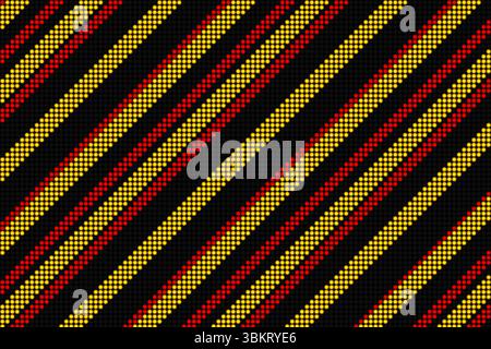 Cool motif linéaire en noir rouge et jaune Banque D'Images