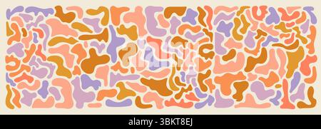 Arrière-plan de blobs irréguliers. Ensemble de formes organiques abstraites Illustration de Vecteur