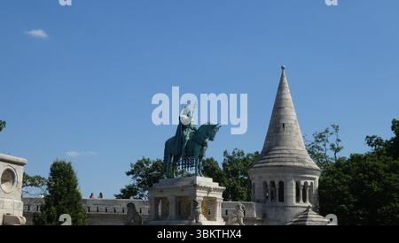 Hongrie, Budapest Chevalier / Roi Monument Banque D'Images