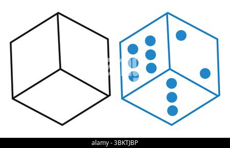 Deux dés de jeu Illustration de Vecteur