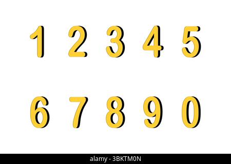 Jeu de chiffres colorés. Illustration vectorielle. Éléments de modèle pour carte de vœux, conception Web. Mathématiques éducation jeux pour enfants Illustration de Vecteur