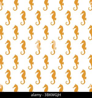 Couleur de fond du motif hippocampe. Illustration vectorielle. Illustration de Vecteur