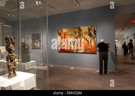 L'aile Michael C Rockefeller contient des artefacts d'Afrique, des Amériques anciennes et d'Océanie, 2025, Metropolitan Museum of Art, New York City, États-Unis Banque D'Images