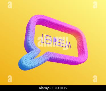 L'icône de la parole. L'élément de conception. Illustration 3D de vecteur. Illustration de Vecteur