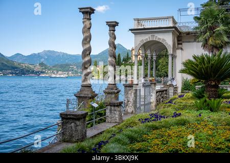 Jardins de Villa Monastero sur le lac de Côme, Lombardie, Italie Banque D'Images