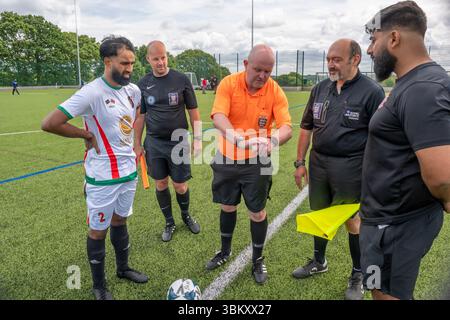 Bodington Football Hub, Leeds BEAP Charity Football match, University of, Bodington Football Hub, Otley Rd, Adel, Leeds LS16 8GY Banque D'Images