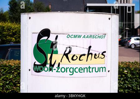 Signature de l'OCMW CPAS Organisation gouvernementale de bien-être public d'Aarschot, Brabant flamand, Belgique 19 juin 2025 Banque D'Images