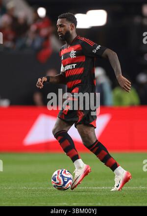 Philadelphie, États-Unis. 16 juin 2025. Gerson du CR Flamengo lors du match de la Coupe du monde des clubs de football de CR Flamengo vs ES Tunis au Lincoln Financial Field, Philadelphie. Le crédit photo devrait se lire : Jonathan Moscrop/Sportimage crédit : Sportimage Ltd/Alamy Live News Banque D'Images