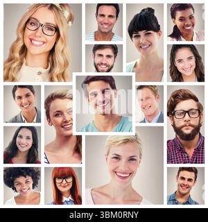 Les gens portrait collage 4x4 Banque D'Images