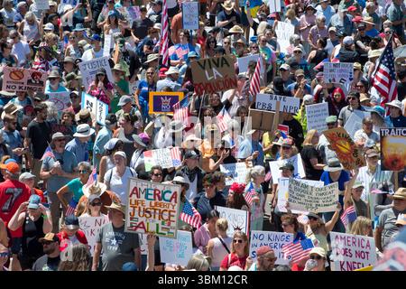 Rassemblement 'No Kings' à Boise ID le 14 juin 2025 Banque D'Images