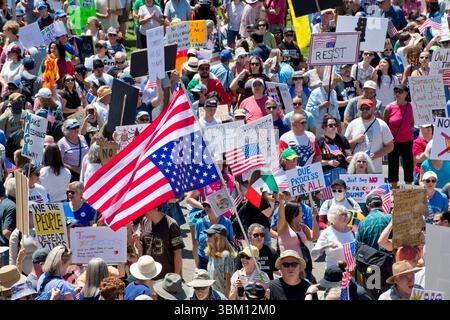 Rassemblement 'No Kings' à Boise ID le 14 juin 2025 Banque D'Images