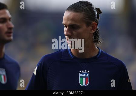 Daniele Ghilardi (Italie U21) lors du match UEFA Under 21 Slovaquie 2025 entre l'Allemagne U21 3-2 Italie U21 au DAC Arena le 22 juin 2025 à Dunajska Streda, Slovaquie. Banque D'Images