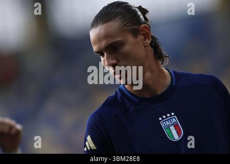 Daniele Ghilardi (Italie U21) lors du match UEFA Under 21 Slovaquie 2025 entre l'Allemagne U21 3-2 Italie U21 au DAC Arena le 22 juin 2025 à Dunajska Streda, Slovaquie. Banque D'Images