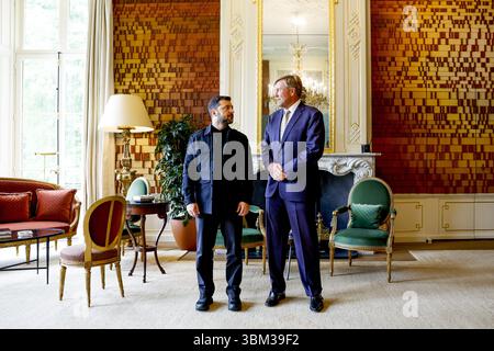 Den Haag, pays-Bas, 2025-06-24 15 :28 :40 la Haye, 24-06-2025, huis Ten Bosch PalaceKing Willem Alexander reçoit les chefs d'État et de gouvernement participants au huis Ten Bosch Palace. PHOTO : NLBeeld/POOL/Remko de Waal crédit : NL Beeld / Patrick van EMST Banque D'Images