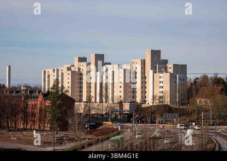 Appartements Paulankatu dans le quartier de Pasila à Helsinki, Finlande Banque D'Images