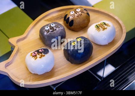 ANKO, pain sucré pour chat, dessert pâte de haricots rouges, Takayama, Japon. (Usage éditorial uniquement) Banque D'Images