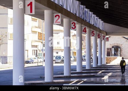 Gare routière, Inca, Majorque, Îles Baléares, Espagne, Europe Banque D'Images