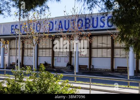 Gare routière, Inca, Majorque, Îles Baléares, Espagne, Europe Banque D'Images