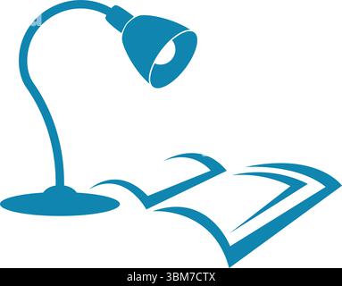 Modèle de conception d'icône de logo de livre Illustration de Vecteur