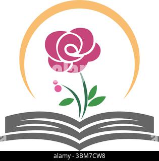 Modèle de conception d'icône de logo de livre Illustration de Vecteur