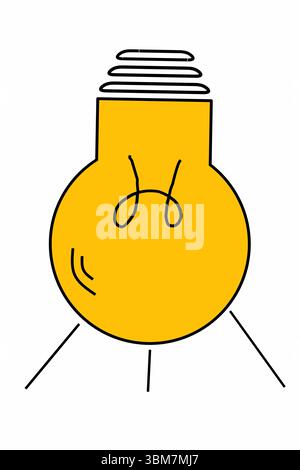 Graphique d'ampoule lumineuse représentant une idée lumineuse ou une innovation Banque D'Images