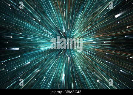 Autre époque, voyager dans l'espace. La dilatation du temps, de l'illustration Banque D'Images