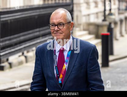 Londres, Royaume-Uni. 25 juin 2025. Patrick Vallance, ministre d'État à la Science, à la recherche et à l'innovation du Royaume-Uni, à Downing Street pour une réunion. Crédit : Karl Black/Alamy Live News Banque D'Images