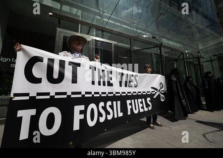 XR occupe le siège social de WPP, Londres Banque D'Images