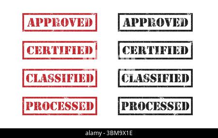Tampon en caoutchouc vectoriel approuvé. Tampon en caoutchouc grunge avec texte. Stock-vecteur de timbre certifié Illustration de Vecteur
